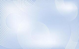 Abstract Blue Gradient Background with White Concentric Wave Lines vector