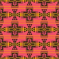 Modern Native American pattern. Colorful aztec southwestern Navajo geometric shape seamless pattern. Ethnic geometric pattern use for fabric, textile, home decoration elements, upholstery, etc vector