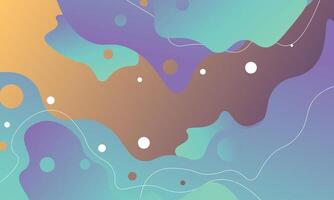 Abstract background with colorful dots and lines vector