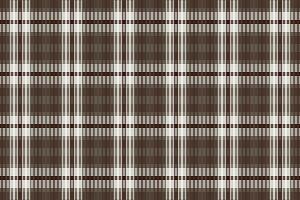 A plaid fabric with brown and white checkered pattern vector