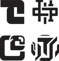 Abstract Geometric Shapes Representing Modern Technology vector