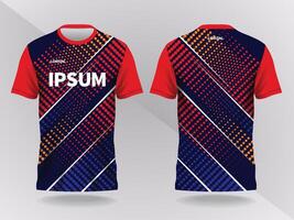 blue and red background and pattern for sport jersey design and mockup vector