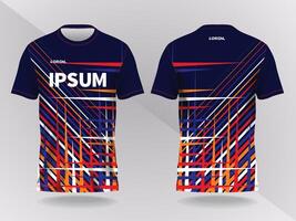 blue red abstract background and pattern for sport jersey design vector