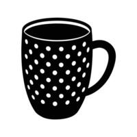 Mug with Dot Grid Pattern Icon vector