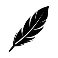 Feather Floating Stencil Icon vector