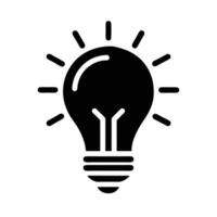 Lightbulb Idea Stencil Icon vector