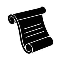 Scroll Paper Stencil Icon vector