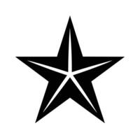 Star Five Point Stencil Icon vector