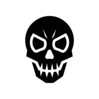 Skull Head Stencil Icon vector