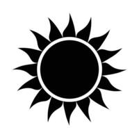 Sun Circle Stencil Icon vector