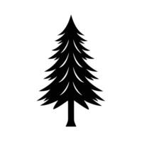 Tree Pine Stencil Icon vector