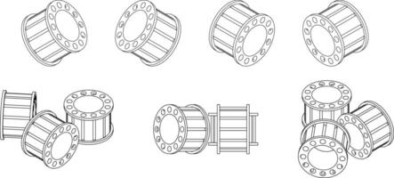 3d Mechanical Components vector