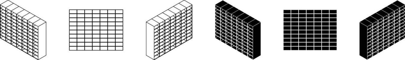 3d isometric grids vector