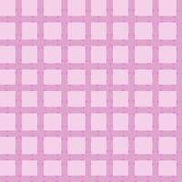 Seamless geometric pink pattern with rounded square and cross shapes. Minimal, soft grid design. vector