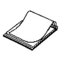 Pixelated document icon retro pixel art of a folded paper sheet for digital design vector