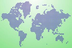 Digital realistic world map styled for clarity. This dotted world map uses geometric dot mapping to form a readable dotted world map inspired by global layout designs. vector