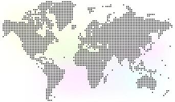 Geographic dotted world map emphasizes accuracy through minimal dot placement. Featuring dotted world map themes of simplicity, modernity, and functional mapping. Dotted world map vector