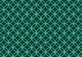 Geometric Overlapping Circle Pattern in Teal on Dark Background for Modern Seamless Wallpaper Textile and Graphic Design vector