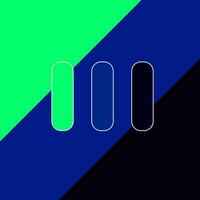 Modern Abstract Minimalist Shapes on Diagonal Green Blue and Black Background for Digital Art Poster and Graphic Design vector