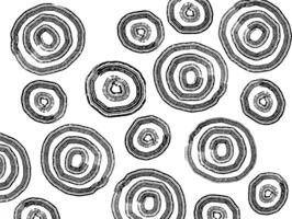 Hand Drawn Circle Pattern Abstract Black and White Circular Doodle Background for Modern Art Textile Wallpaper and Graphic Design Projects vector