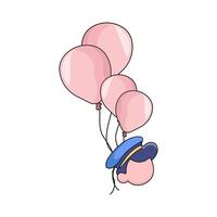 illustration of Balloon Artist vector