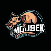 Playful Mousek Mascot Graphic for T-Shirt Printing, Custom Apparel, and Merchandise Design vector