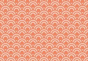 Japanese Seigaiha Wave Pattern in Orange Color for Background Textile Wallpaper and Traditional Decorative Design vector