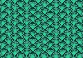 Japanese Fan Pattern with Geometric Wave Design in Teal for Background Decoration and Textile or Wallpaper vector