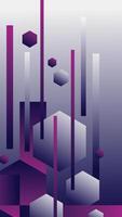 abstract hexagonal shape on vertical background vector