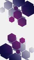 minimalist hexagon art on vertical background vector