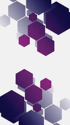 minimalist hexagon art on vertical background