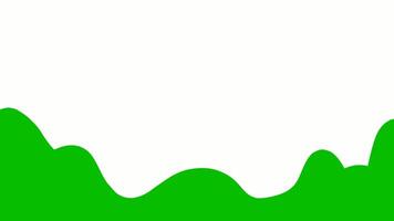 Animated of Abstract green liquid drip effect on white background. Perfect for slime, paint splash, or chroma key projects with a playful or messy design concept. video