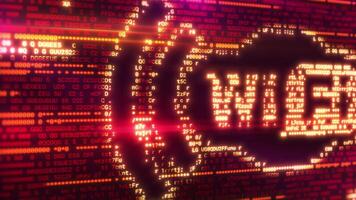 Digital code streaming with Wi-Fi symbol message display video