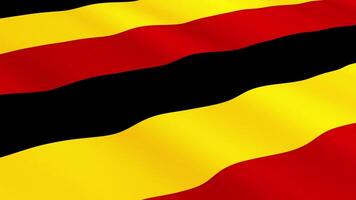 Uganda Flag Waving Gently in the Wind, Close-Up Full-Frame Perspective, Soft Fabric Texture, Slow Motion, Natural Movement, Waving Flag Background video
