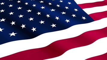 United States Flag Waving Gently in the Wind, Close-Up Full-Frame Perspective, Soft Fabric Texture, Slow Motion, Natural Movement, Waving Flag Background video