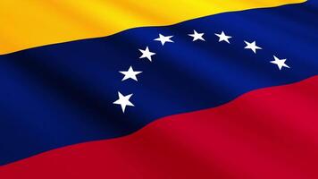 Venezuela Flag Waving Gently in the Wind, Close-Up Full-Frame Perspective, Soft Fabric Texture, Slow Motion, Natural Movement, Waving Flag Background video