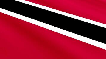 Trinidad And Tobago Flag Waving Gently in the Wind, Close-Up Full-Frame Perspective, Soft Fabric Texture, Slow Motion, Natural Movement, Waving Flag Background video