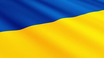 Ukraine Flag Waving Gently in the Wind, Close-Up Full-Frame Perspective, Soft Fabric Texture, Slow Motion, Natural Movement, Waving Flag Background video