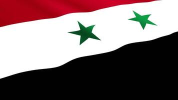 Syria Flag Waving Gently in the Wind, Close-Up Full-Frame Perspective, Soft Fabric Texture, Slow Motion, Natural Movement, Waving Flag Background video