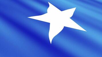 Somalia Flag Waving Gently in the Wind, Close-Up Full-Frame Perspective, Soft Fabric Texture, Slow Motion, Natural Movement, Waving Flag Background video