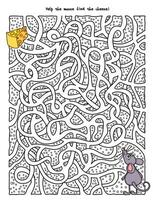 Help the Mouse Find the Cheese Maze Adventure.cdr vector