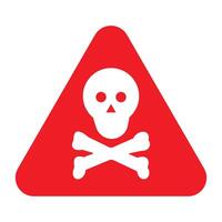 Danger icon. Element of warning for mobile concept and web apps. Danger icon sign design on white background. Poison chemical hazard skull pictogram. illustration. vector