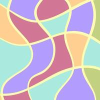 Abstract pattern graphic poster. Funky cross line wavy texture print design with pastel color, contemporary background minimal bold form geometry shapes colorful ornament. vector