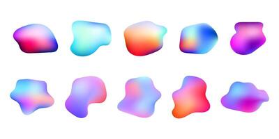 vibrant fluid gradient shapes for trendy abstract backgrounds, web design, posters, and digital art. vector