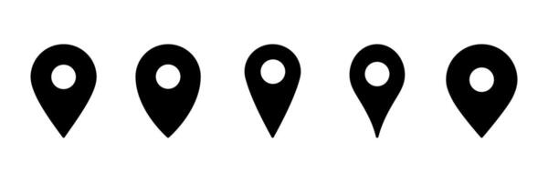 Pin icon set. Location icon . Destination icon. Map pin. Geolocation gps tag icons set. vector
