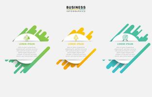 Infographic template with icons and 3 options or steps vector