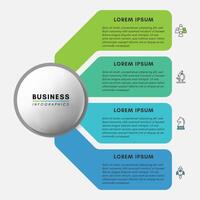Infographic template with icons and 4 options or steps vector