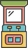 Retro Arcade Game Machine with Colorful Design on a White Background vector