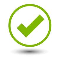 checkmark or confirm and deny circle icon button vector