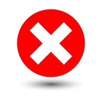 red x or confirm and deny circle icon button vector